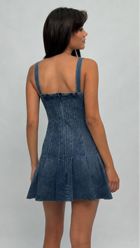Alice Pleated Denim Dress