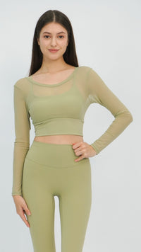 Light Olive Layered Top