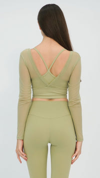 Light Olive Layered Top