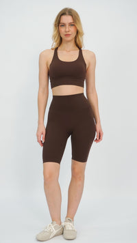 Brown Emi Workout Shorts