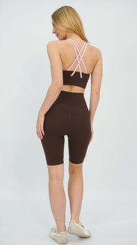 Brown Emi Workout Shorts