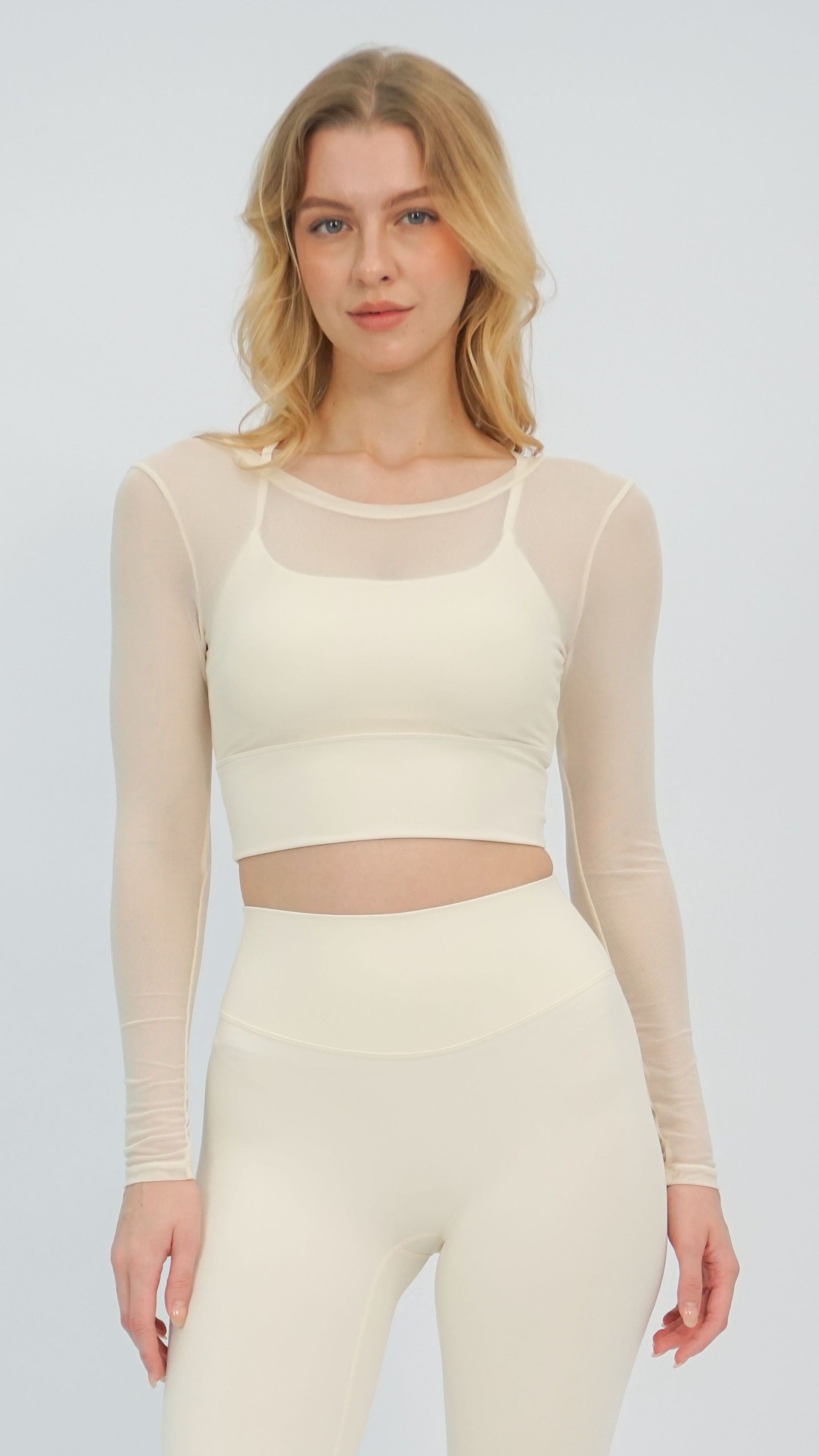 Cream Mandi Top