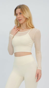 Cream Mandi Top