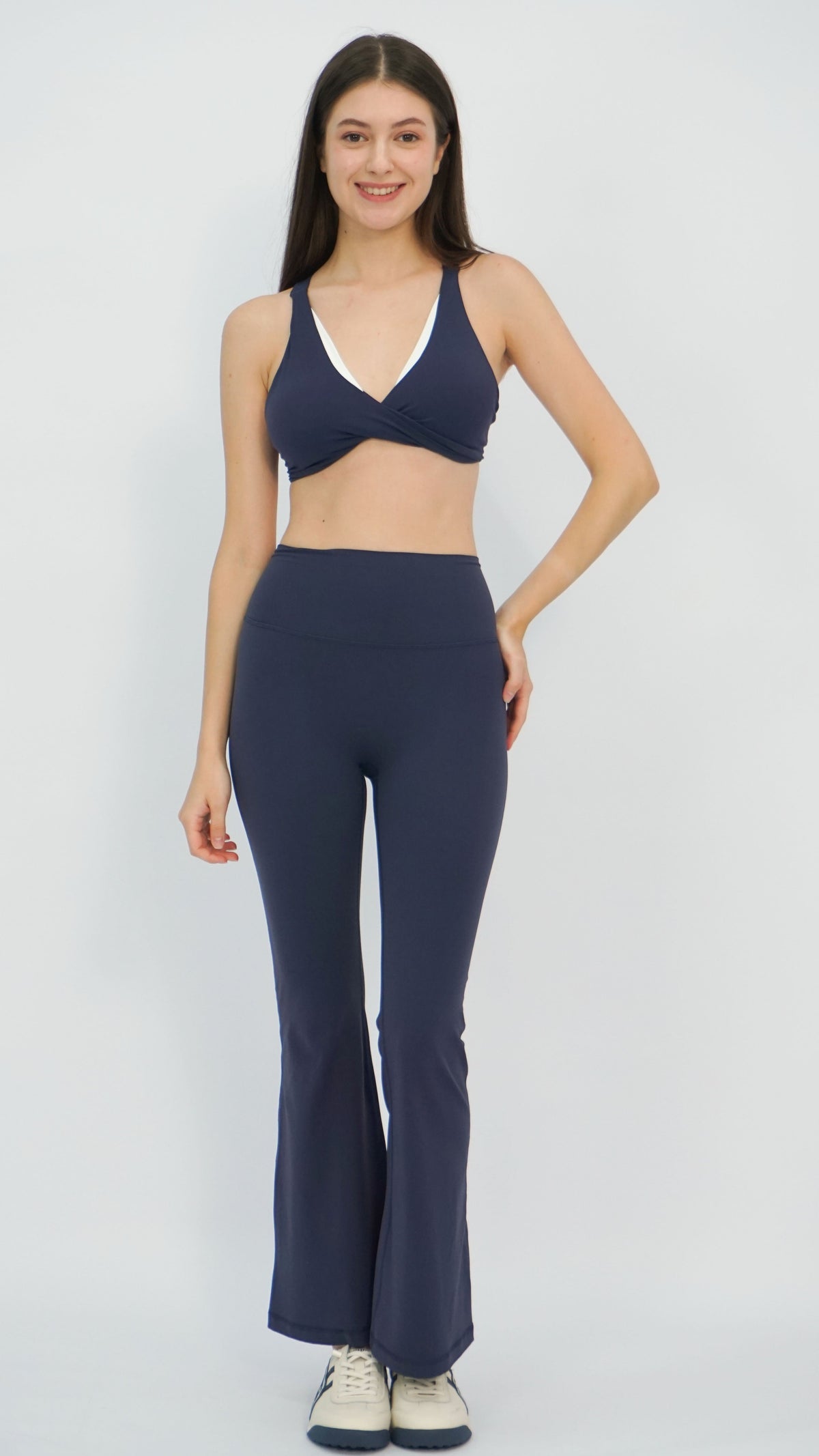 Navy Flare Yoga Pants
