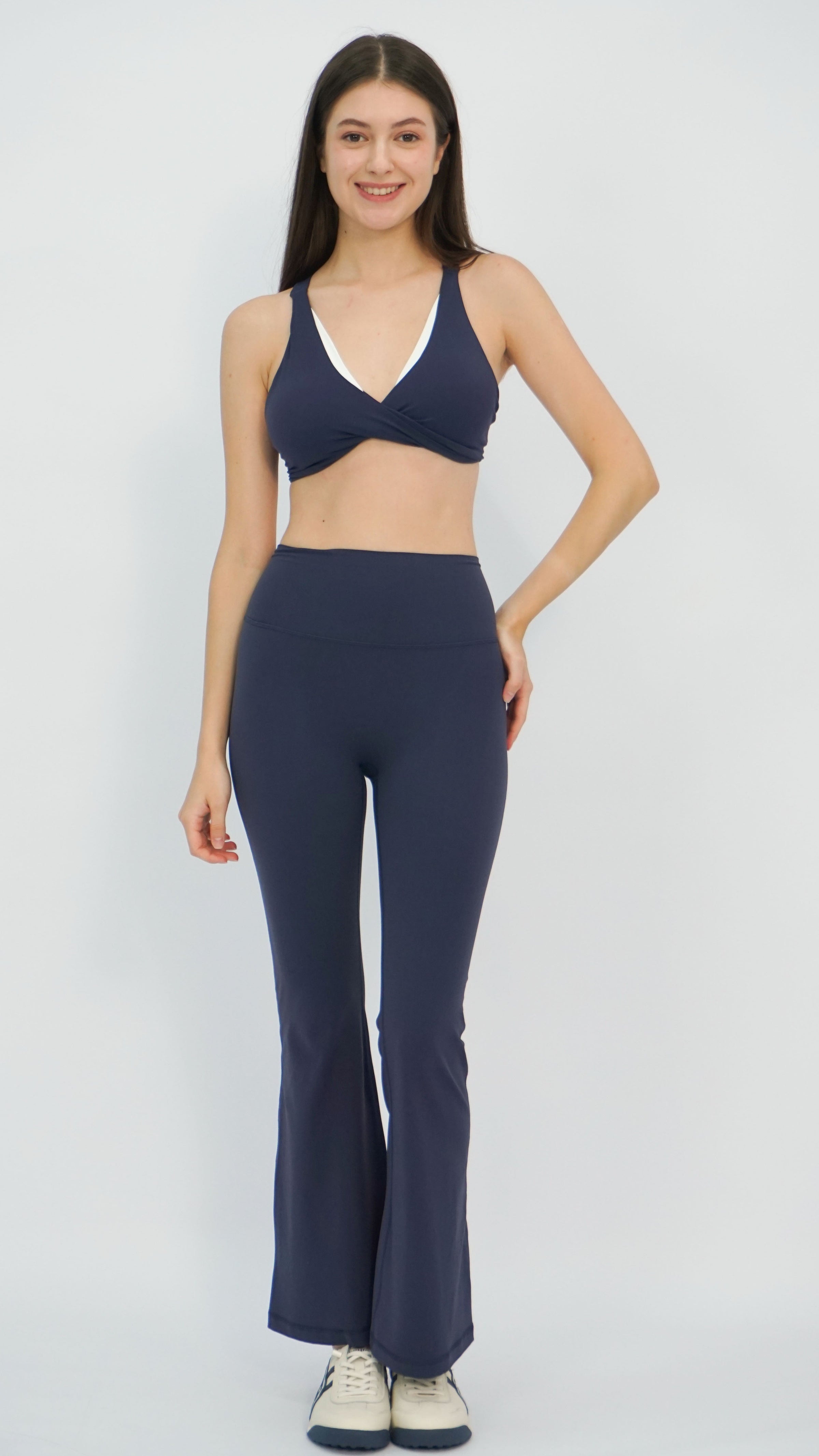 Navy Flare Yoga Pants