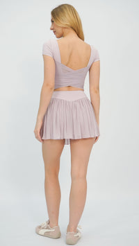 Pale Pink Workout Skort