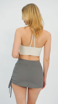 Slate Ruched Active Skort