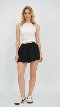 Black A-Line Shorts