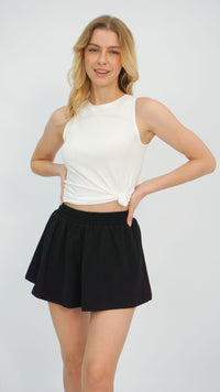 Black A-Line Shorts