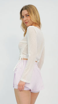 Lavender Letti Athletic Shorts