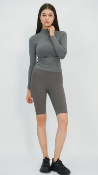 Grey Longline Biker Shorts