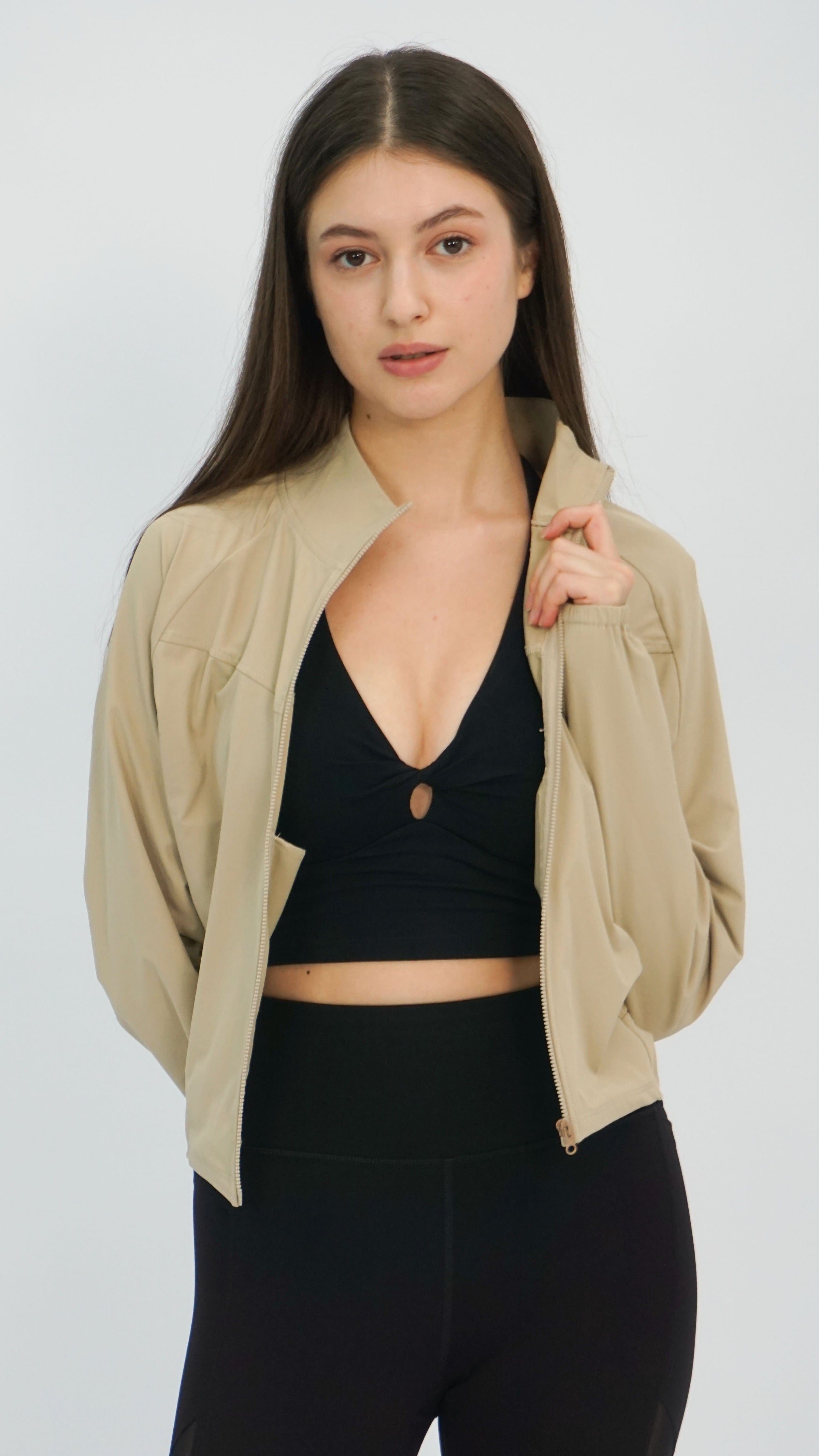 Tan Pol Windbreaker Jacket