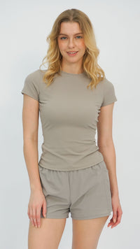 Taupe Slim T-Shirt