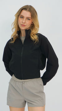 Black Pol Windbreaker Jacket