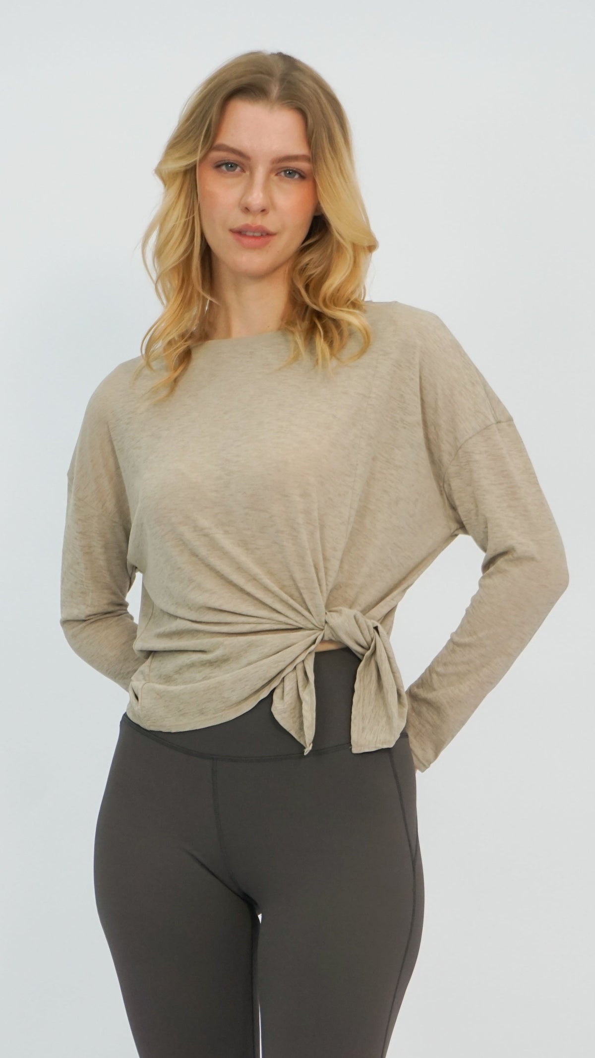 Knotted Long Sleeve Top