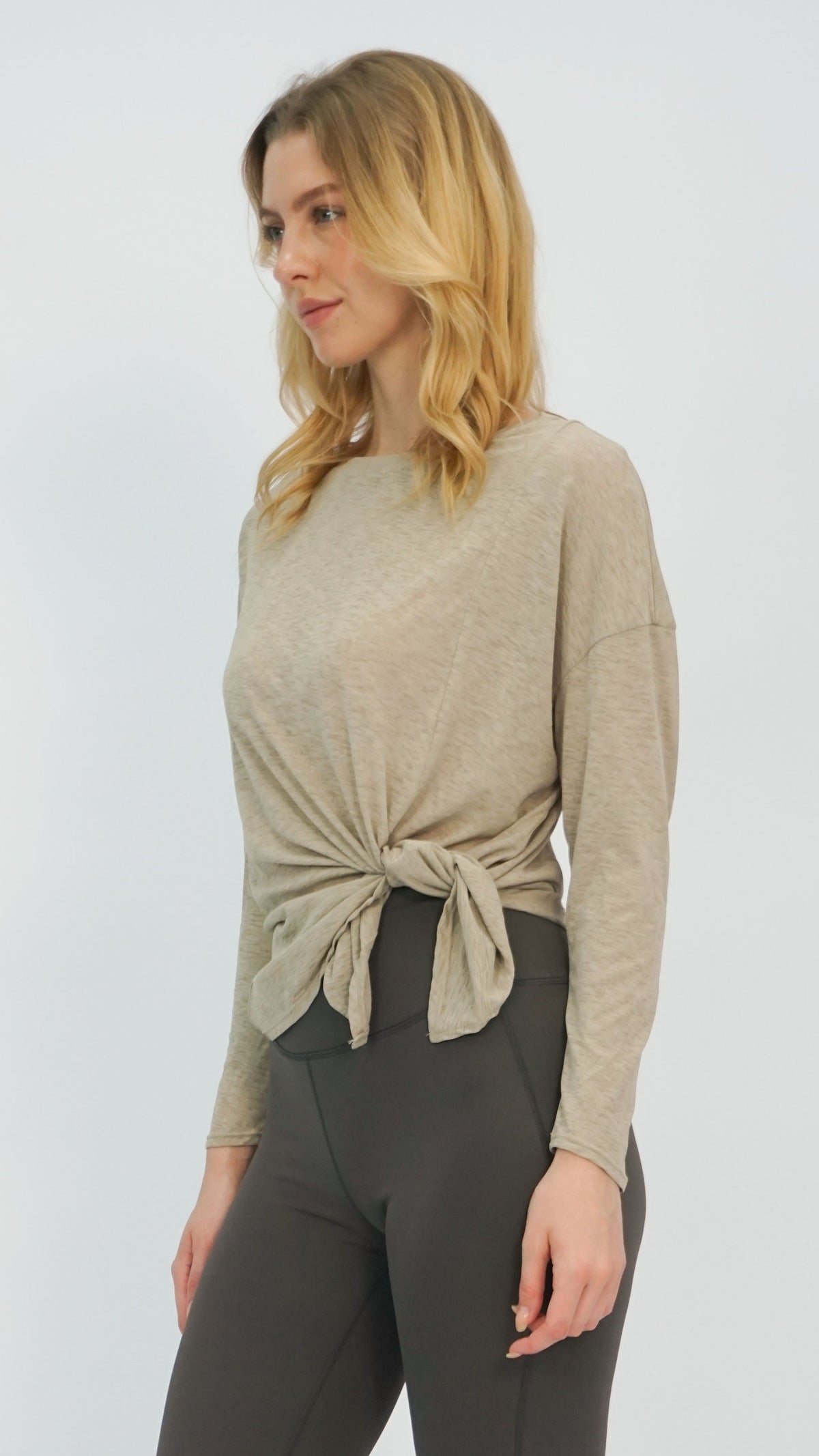 Knotted Long Sleeve Top