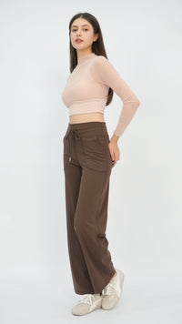 Peach Stevie Sheer Long Sleeve Top