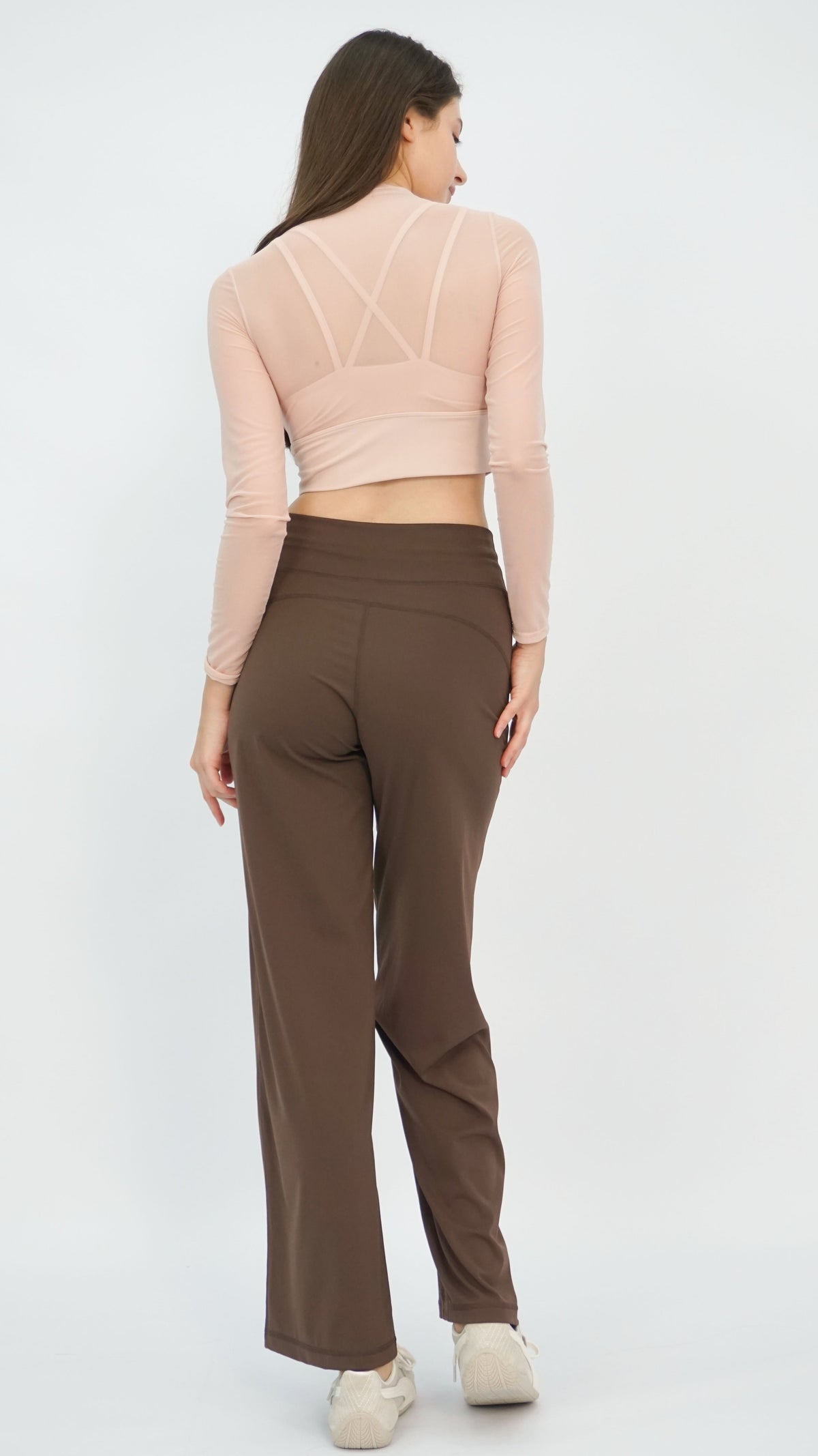 Brown Cal Wide-Leg Joggers