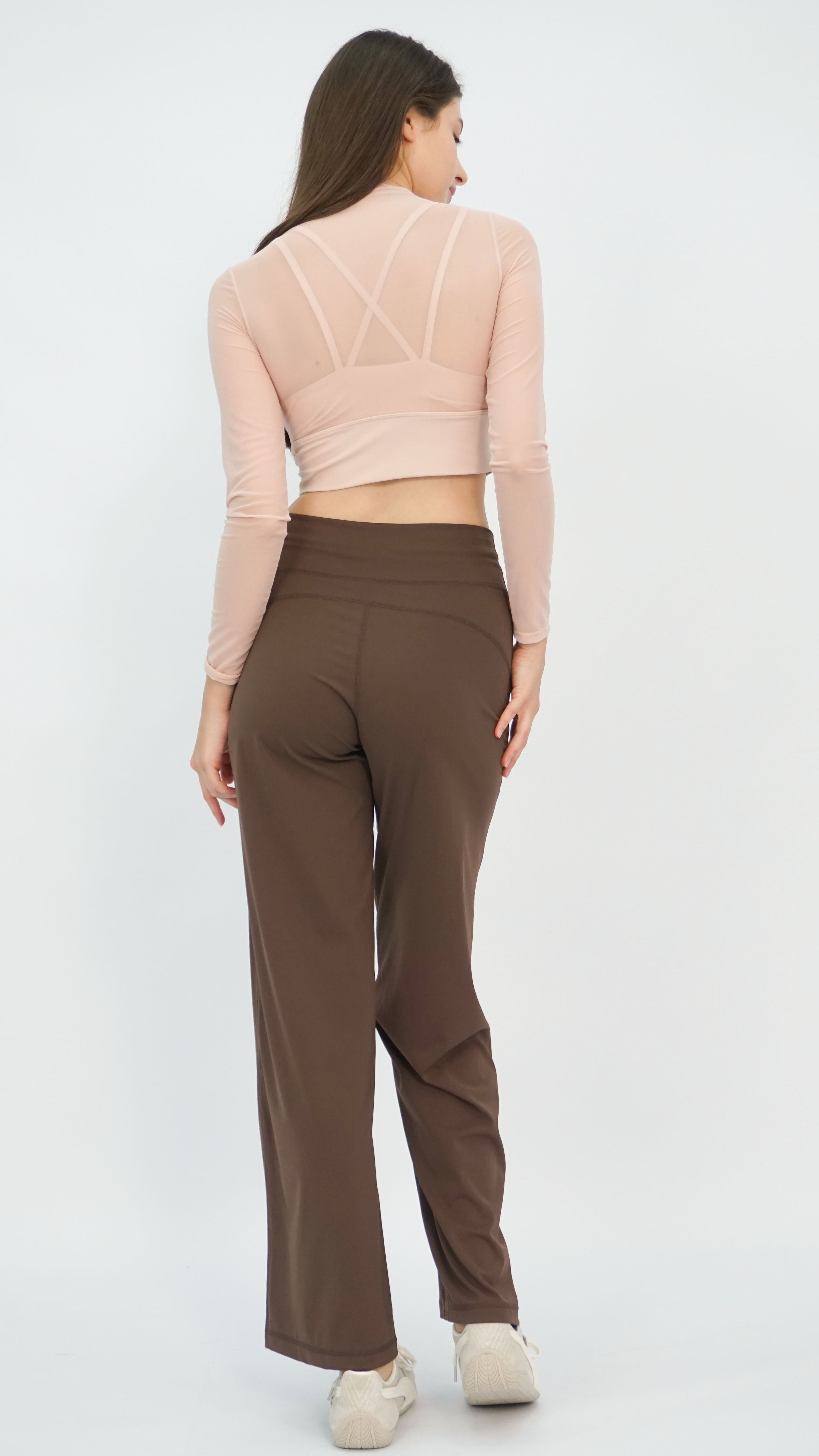 Brown Cal Wide-Leg Joggers