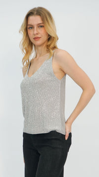 Silver Marci Knit Tank Top