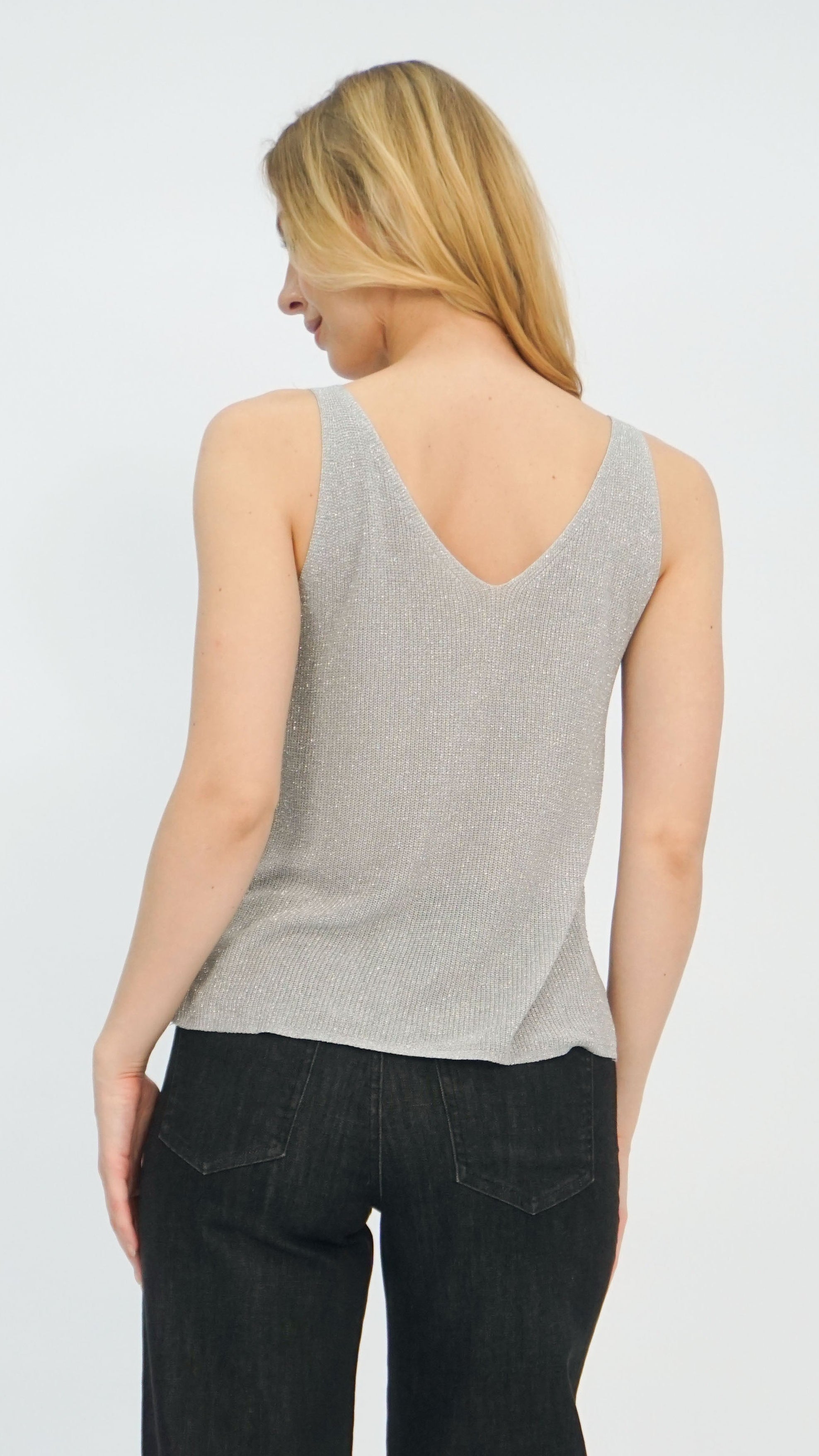 Silver Marci Knit Tank Top