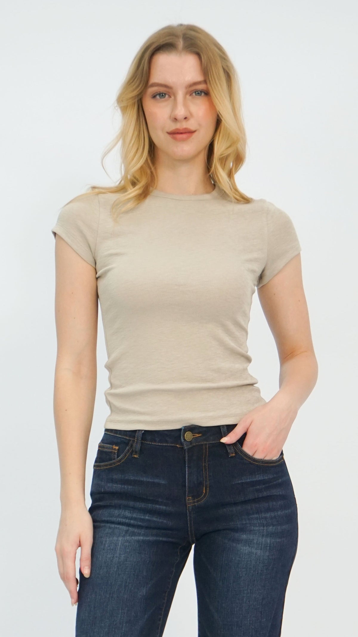 Beige Slim T-Shirt