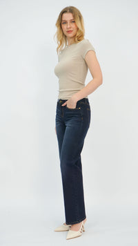 Nina Mid Waist Straight Fit Jeans