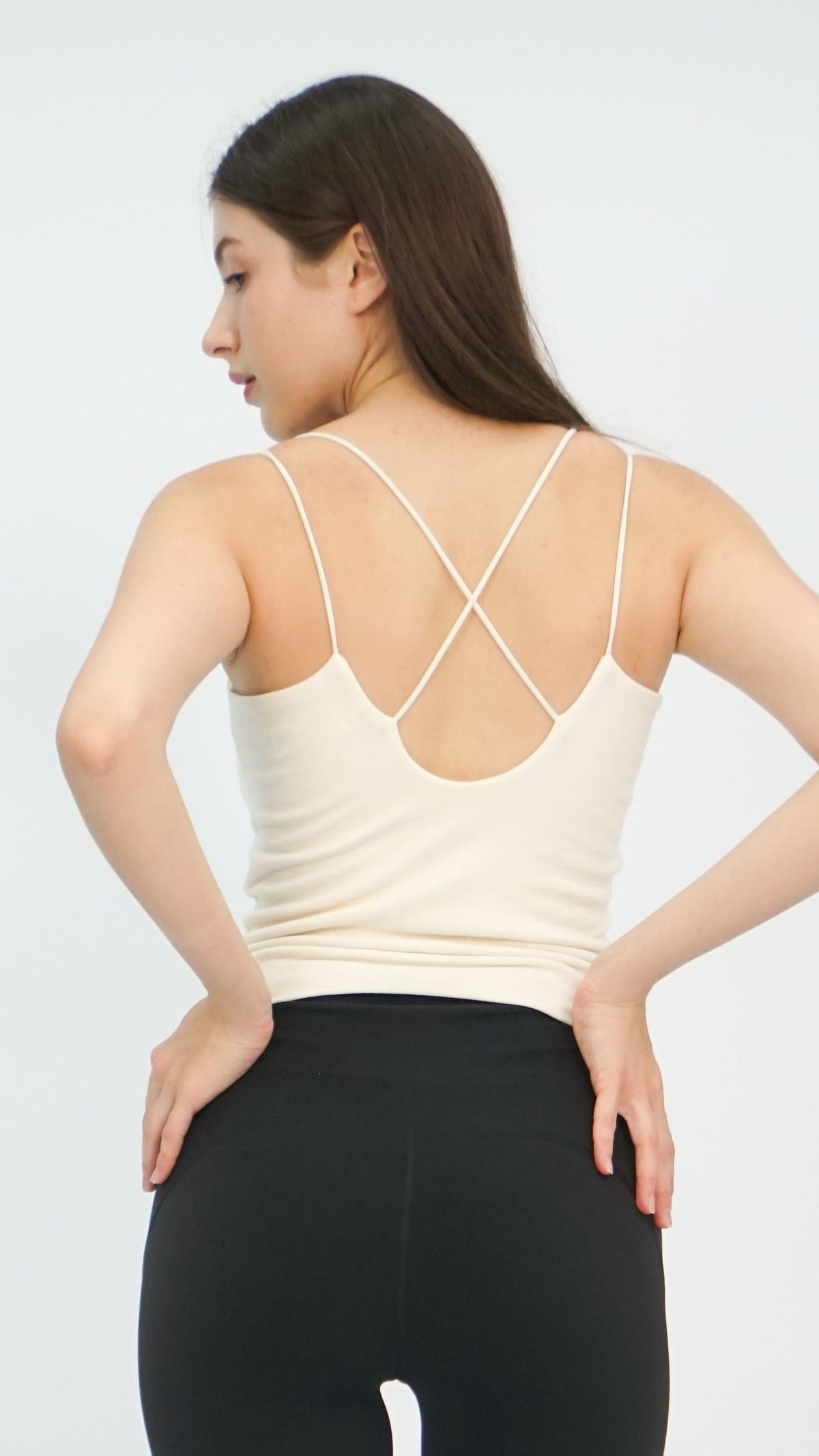 White Double Strap Active Tank