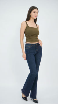 Bey Mid-Waist Bootcut Jeans