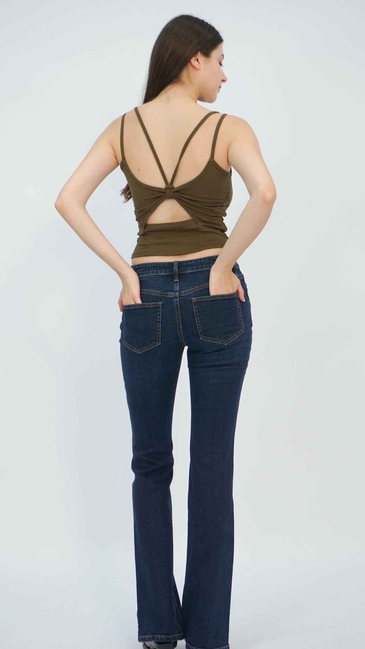 Bey Mid-Waist Bootcut Jeans