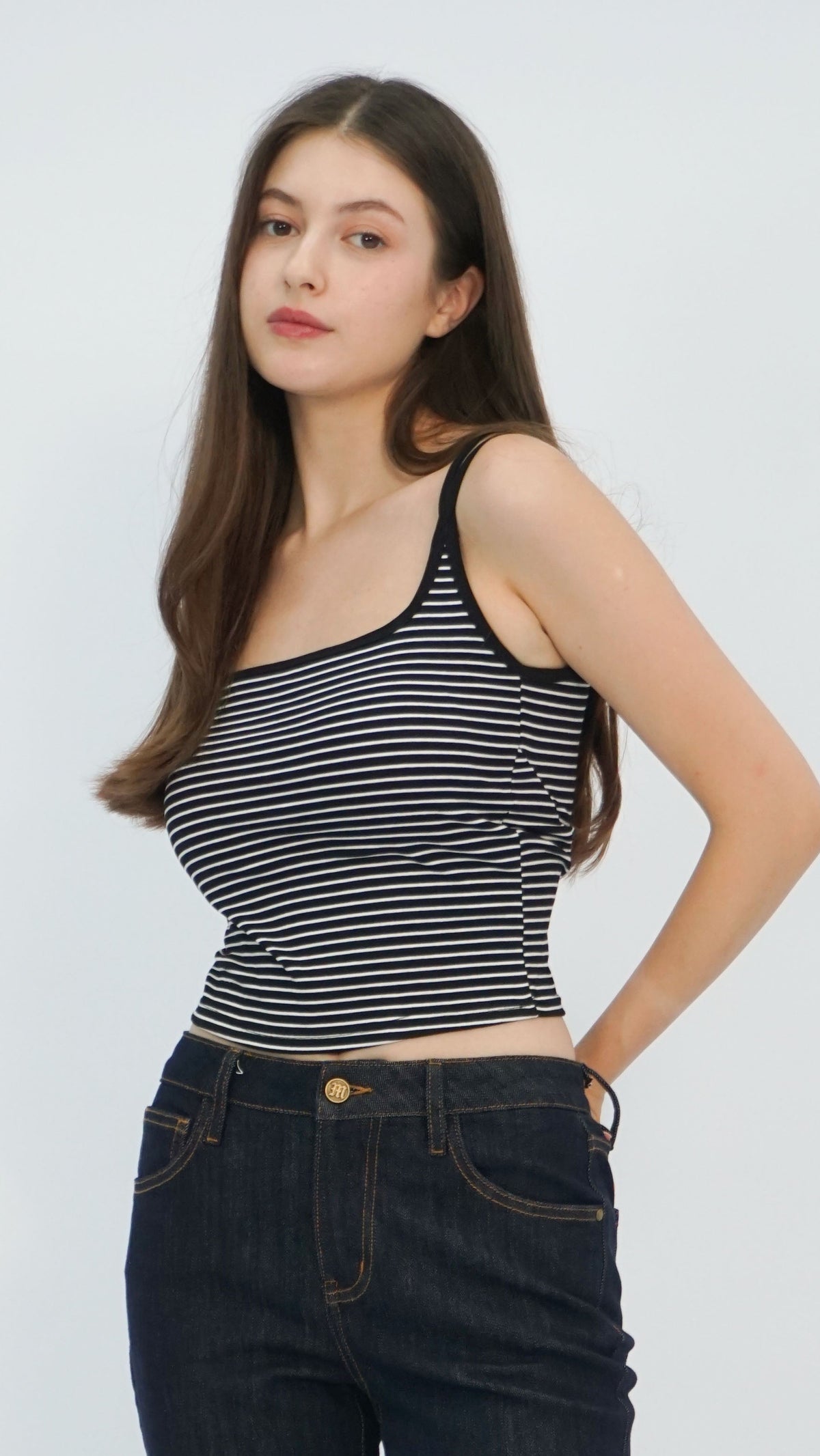 Striped Back Cutout Tank