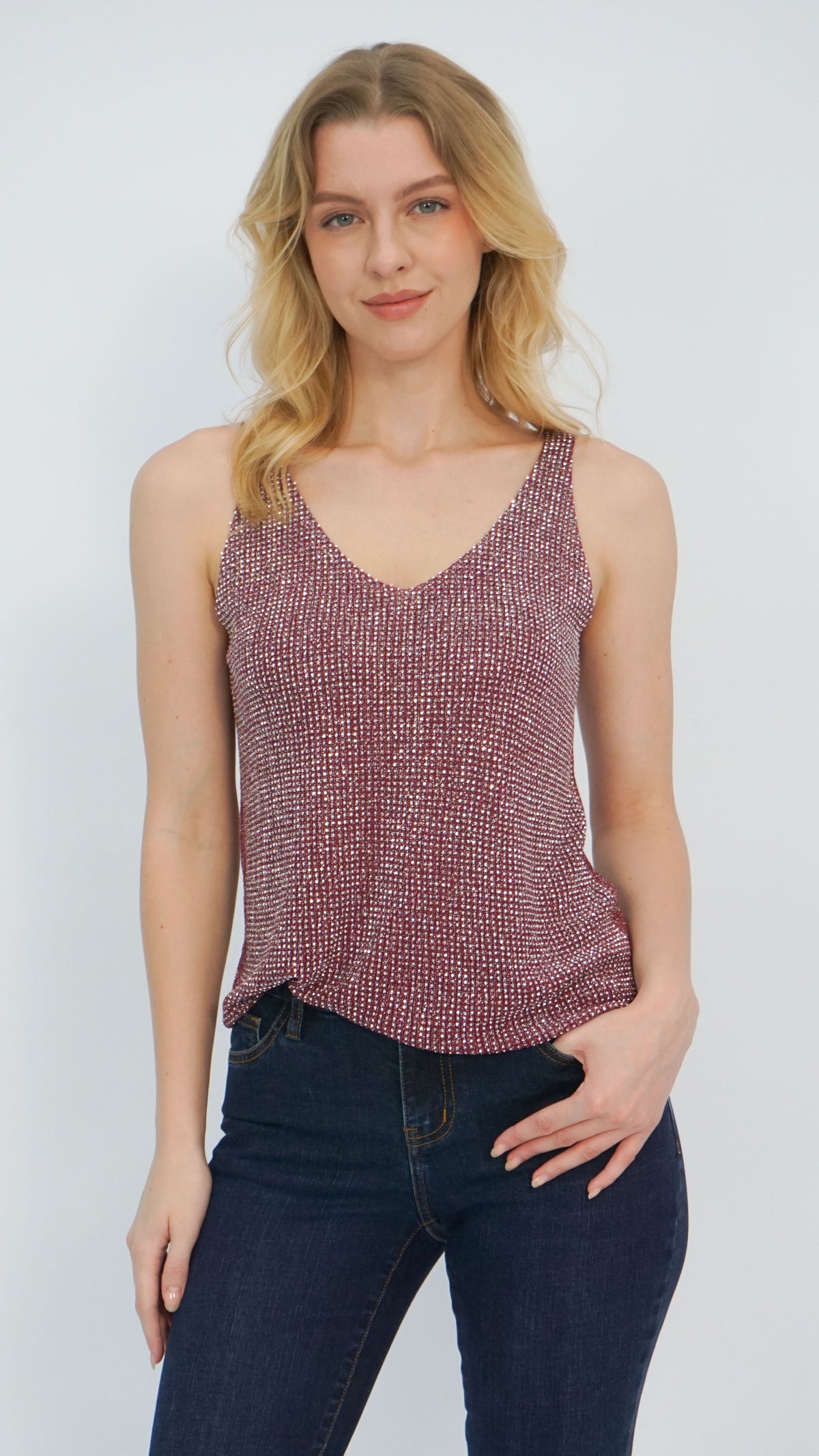 Maroon Marci Knit Tank Top
