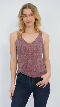Maroon Marci Knit Tank Top
