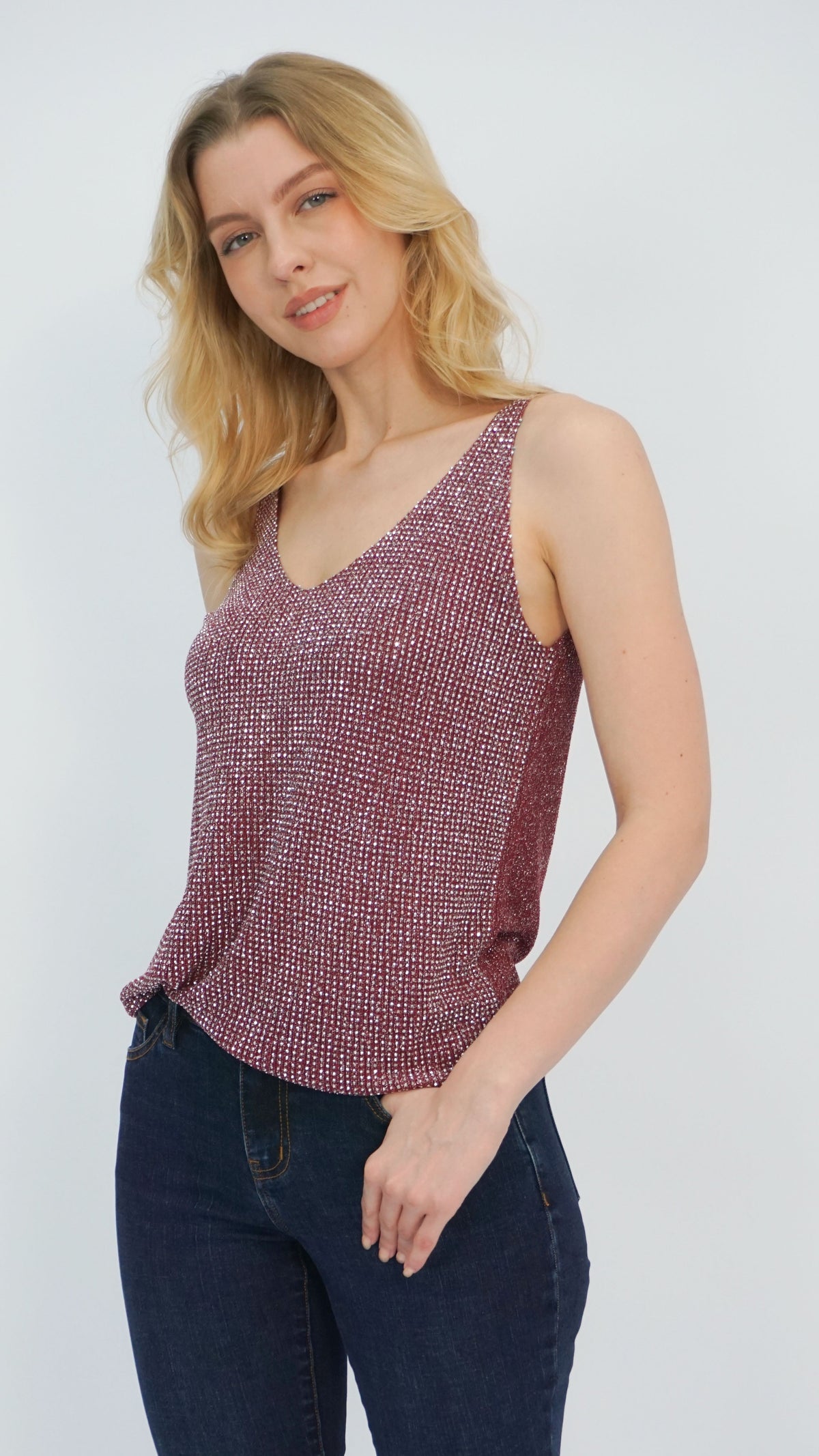 Maroon Marci Knit Tank Top