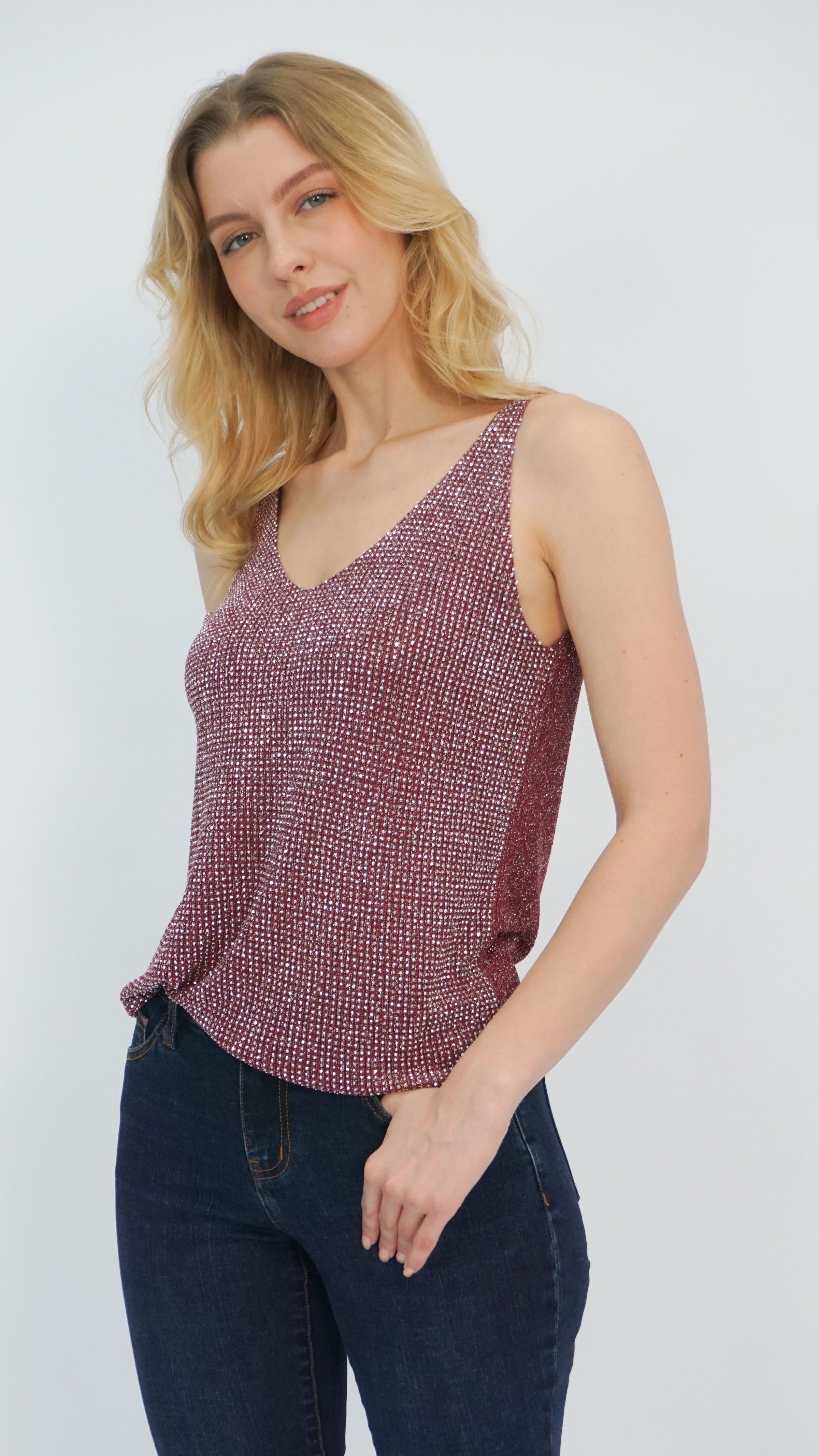 Maroon Marci Knit Tank Top