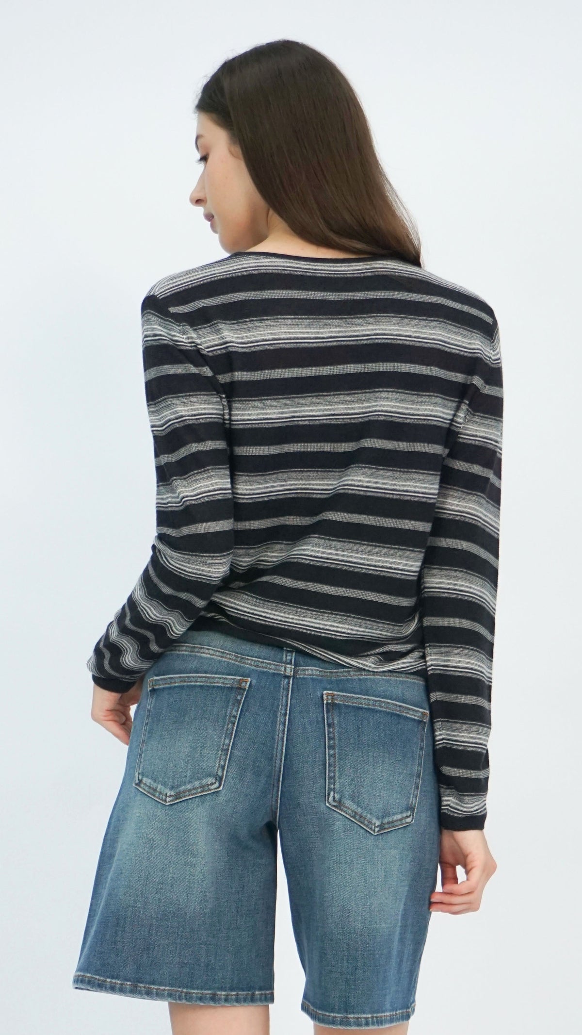 Black Sela Striped Top