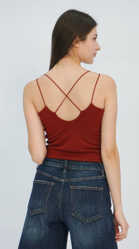 Red Double Strap Active Tank
