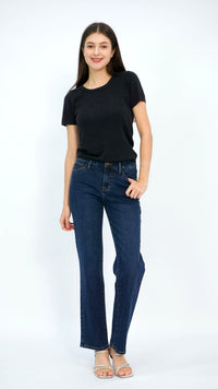 Becca Mid Waist Straight Fit Jeans