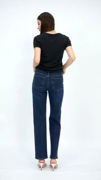 Becca Mid Waist Straight Fit Jeans