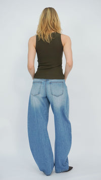 Olive Lorel Ribbed Tank