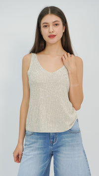 Cream Marci Knit Tank Top
