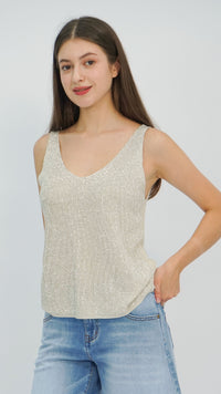 Cream Marci Knit Tank Top