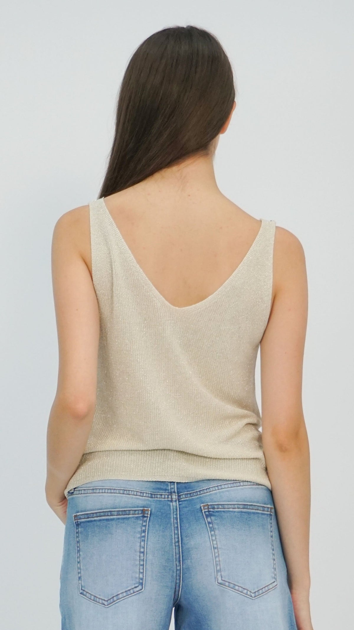 Cream Marci Knit Tank Top