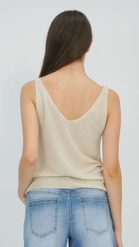Cream Marci Knit Tank Top