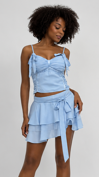 Baby Blue Skirt Set