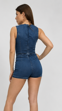 Hannah Denim Romper