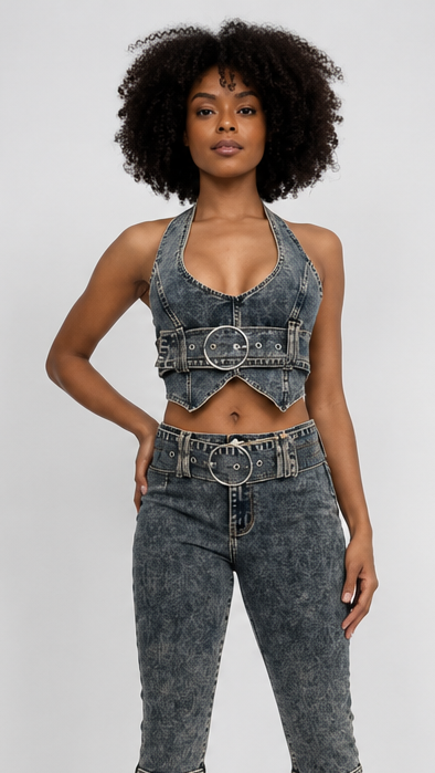 Tess Acid Wash Top