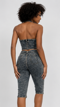 Tess Acid Wash Bermuda