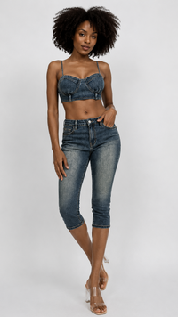 Stass Denim Capri