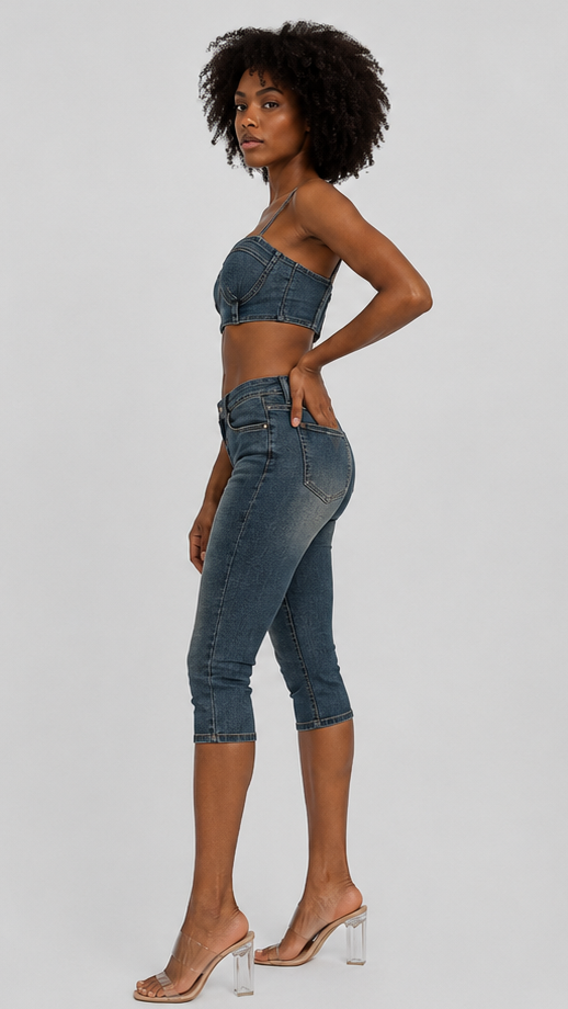 Stass Denim Capri
